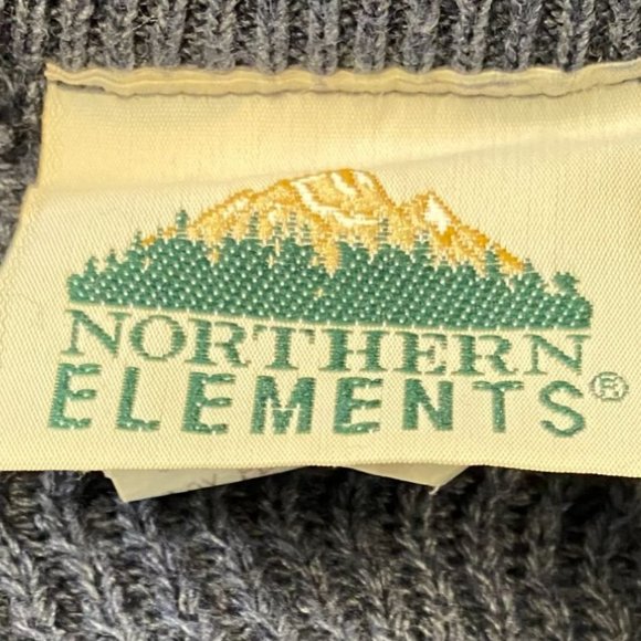 Northern Element Men's Vintage Henley Neck Sweater Size Medium Blue Long Sleeve - Picture 2 of 4